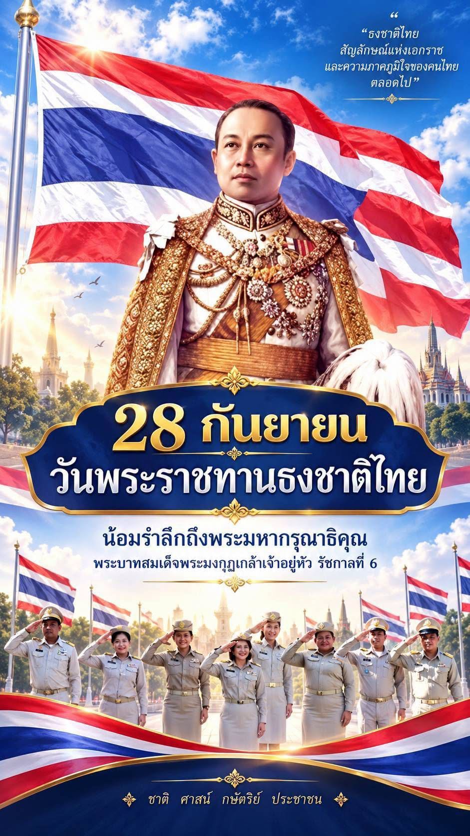 วันพระราชทานธงชาติไทย (Thai National Flag Day) ประจำปี 2569